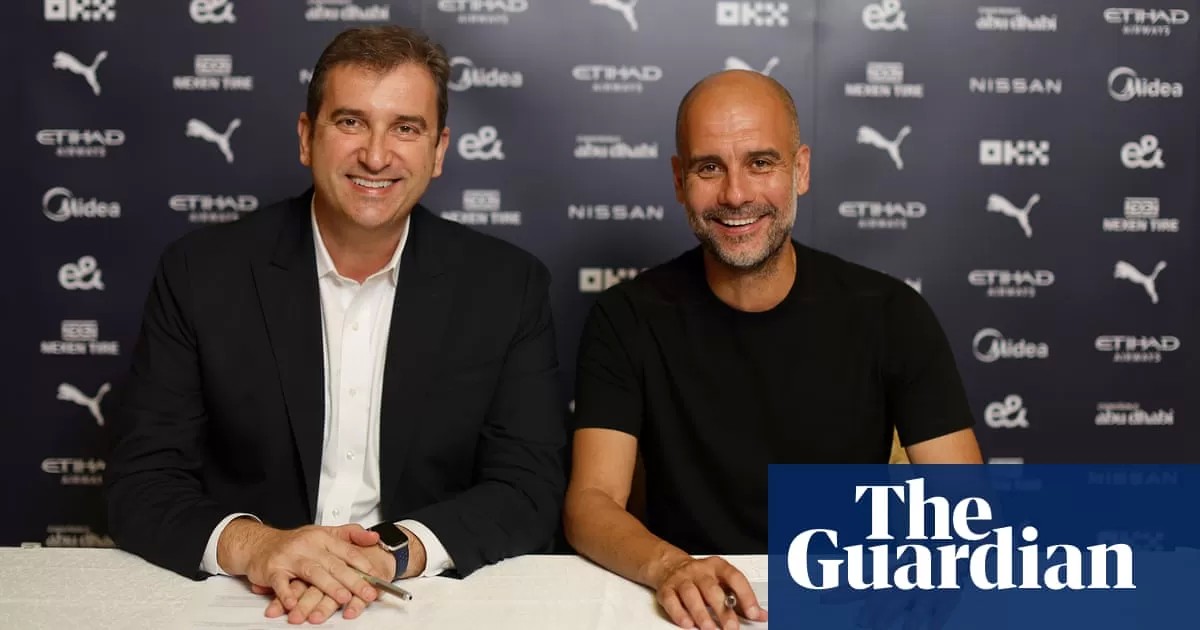 'Thank you for trusting me': Pep Guardiola renews Manchester City contract – video