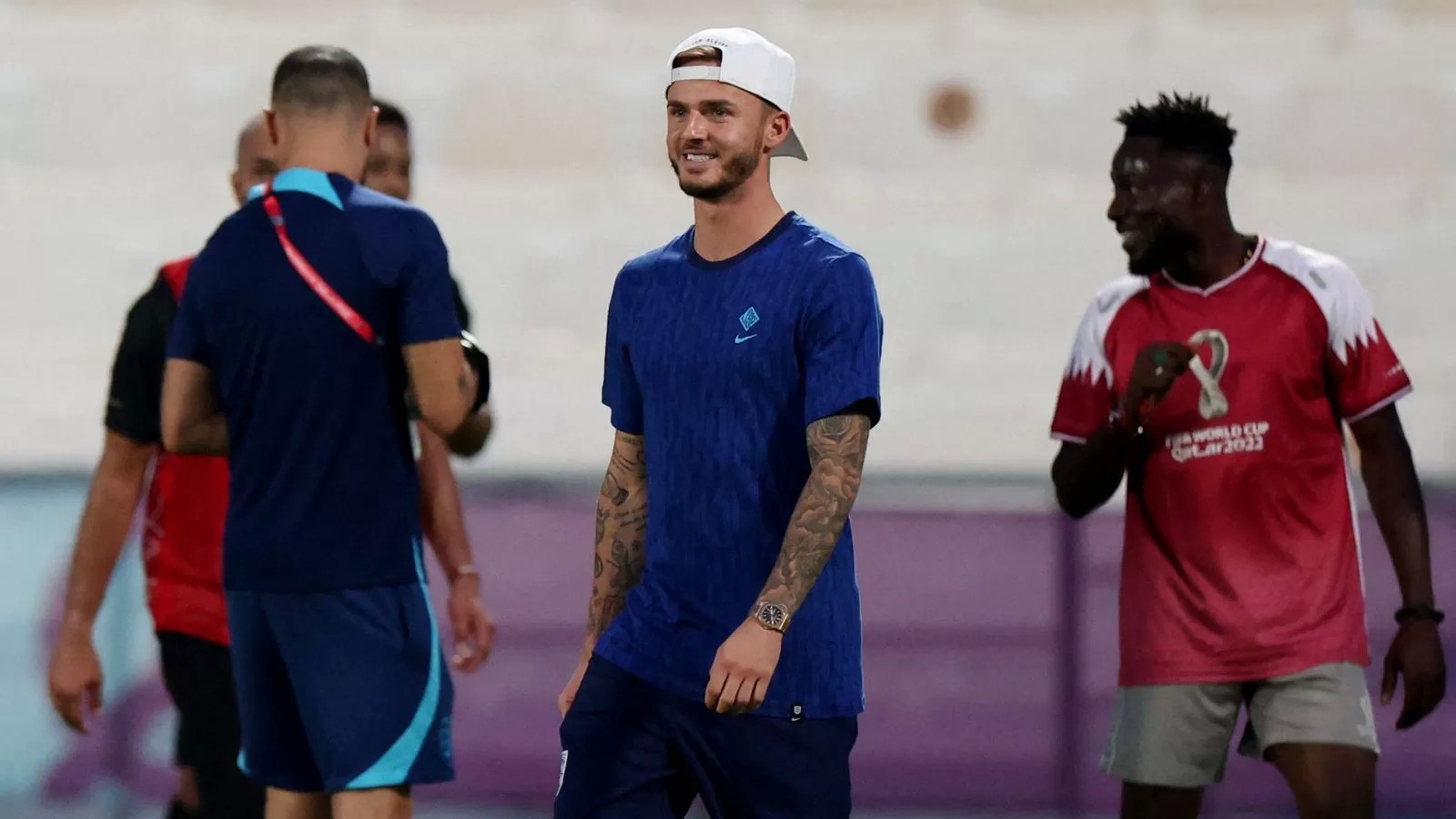 James Maddison among two absentees from England training as midfielder deals with knee injury