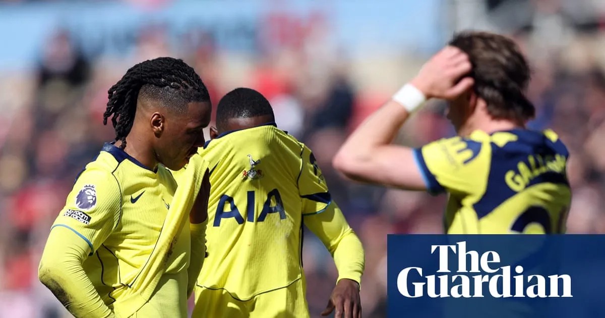 Tottenham and De Zerbi sink deeper into mire after Sunderland’s stroke of luck